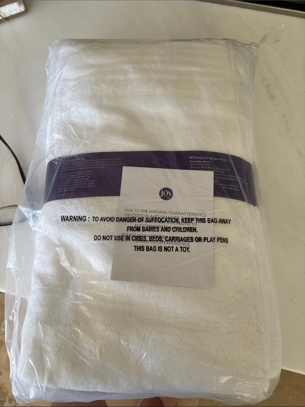Joy Mangano White Luxury 2-Piece Jumbo Towel Set